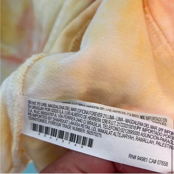 F21 Forever 21 Colorful Cropped Denim Tie Dye Jacket - Picture 9 of 15